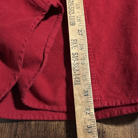 Y2K Eddie Bauer flannel chamois Red button up shirt. - Picture 12 of 13
